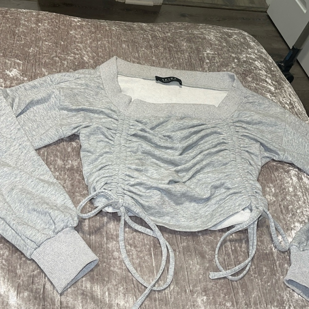 Akira ruched tie sweater